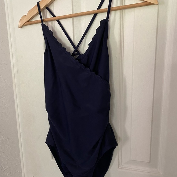 Gap navy scalloped adjustable one piece swimsuit NWOT - Picture 3 of 6